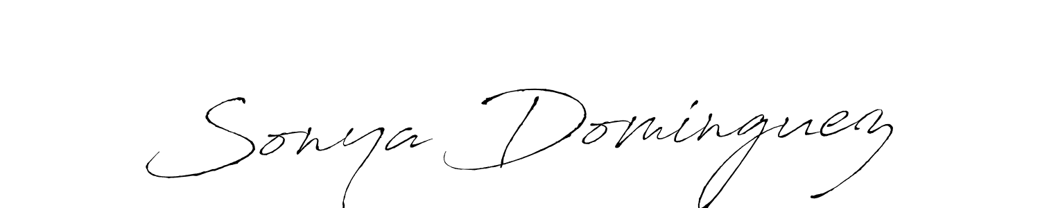 Create a beautiful signature design for name Sonya Dominguez. With this signature (Antro_Vectra) fonts, you can make a handwritten signature for free. Sonya Dominguez signature style 6 images and pictures png