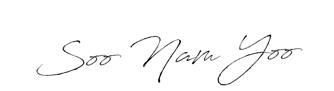 Use a signature maker to create a handwritten signature online. With this signature software, you can design (Antro_Vectra) your own signature for name Soo Nam Yoo. Soo Nam Yoo signature style 6 images and pictures png