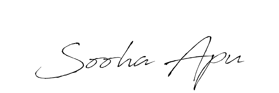 The best way (Antro_Vectra) to make a short signature is to pick only two or three words in your name. The name Sooha Apu include a total of six letters. For converting this name. Sooha Apu signature style 6 images and pictures png