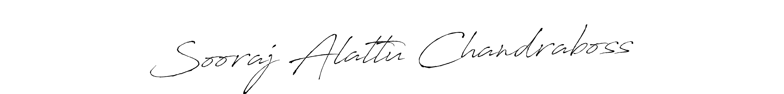 How to make Sooraj Alattu Chandraboss signature? Antro_Vectra is a professional autograph style. Create handwritten signature for Sooraj Alattu Chandraboss name. Sooraj Alattu Chandraboss signature style 6 images and pictures png