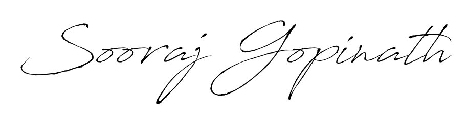 Designed for modern professionals: Sooraj Gopinath name signature crafted with Antro_Vectra script. Ready for digital PDF workflows. Sooraj Gopinath signature style 6 images and pictures png