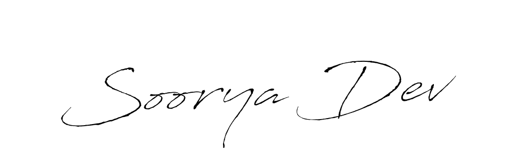 How to make Soorya Dev name signature. Use Antro_Vectra style for creating short signs online. This is the latest handwritten sign. Soorya Dev signature style 6 images and pictures png