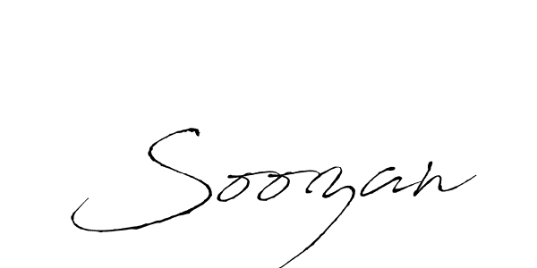Soozan stylish signature style. Best Handwritten Sign (Antro_Vectra) for my name. Handwritten Signature Collection Ideas for my name Soozan. Soozan signature style 6 images and pictures png