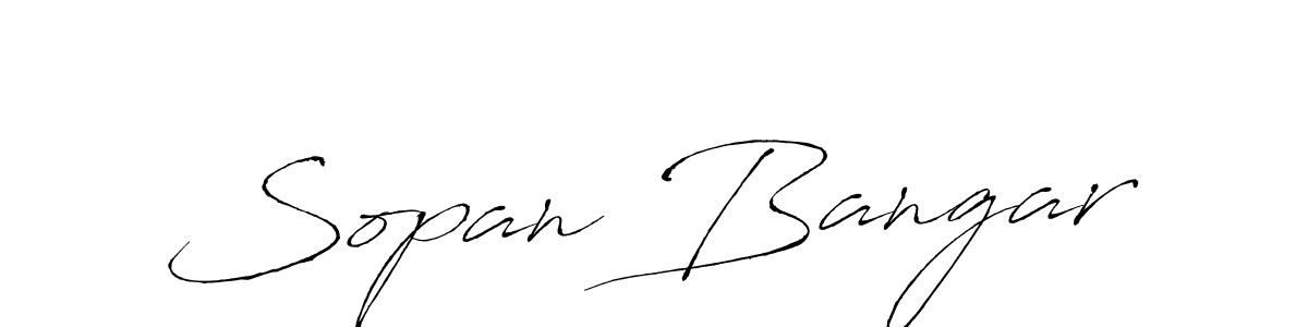How to make Sopan Bangar signature? Antro_Vectra is a professional autograph style. Create handwritten signature for Sopan Bangar name. Sopan Bangar signature style 6 images and pictures png