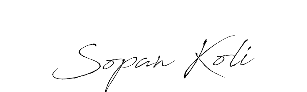 Create a beautiful signature design for name Sopan Koli. With this signature (Antro_Vectra) fonts, you can make a handwritten signature for free. Sopan Koli signature style 6 images and pictures png
