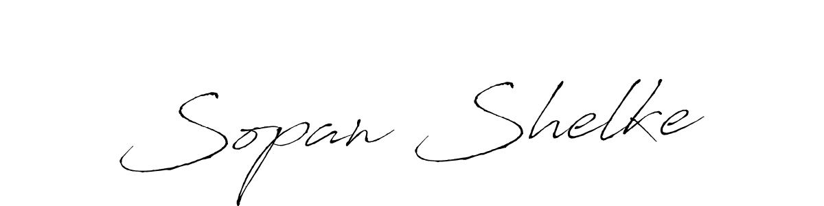 How to make Sopan Shelke name signature. Use Antro_Vectra style for creating short signs online. This is the latest handwritten sign. Sopan Shelke signature style 6 images and pictures png