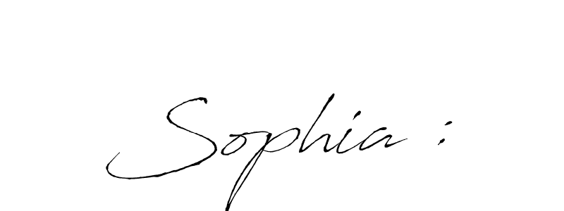 Make a beautiful signature design for name Sophia :. Use this online signature maker to create a handwritten signature for free. Sophia : signature style 6 images and pictures png