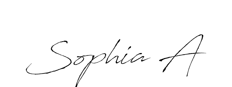 Make a beautiful signature design for name Sophia A. With this signature (Antro_Vectra) style, you can create a handwritten signature for free. Sophia A signature style 6 images and pictures png