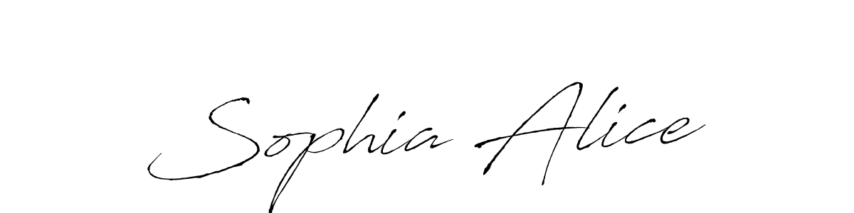 Design your own signature with our free online signature maker. With this signature software, you can create a handwritten (Antro_Vectra) signature for name Sophia Alice. Sophia Alice signature style 6 images and pictures png