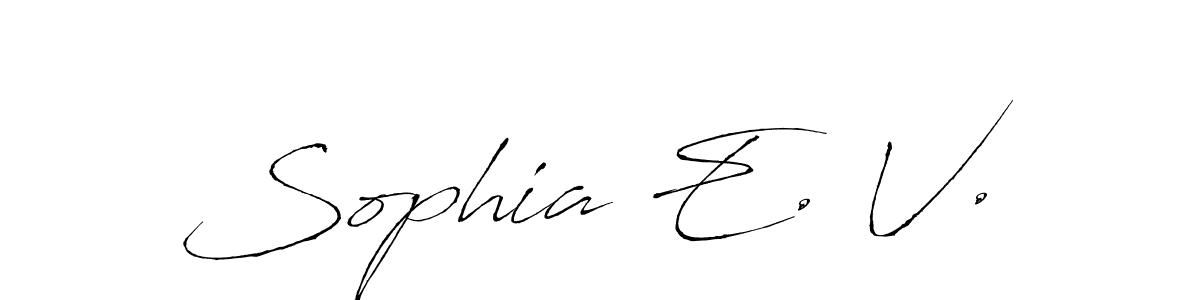 How to make Sophia E. V. signature? Antro_Vectra is a professional autograph style. Create handwritten signature for Sophia E. V. name. Sophia E. V. signature style 6 images and pictures png