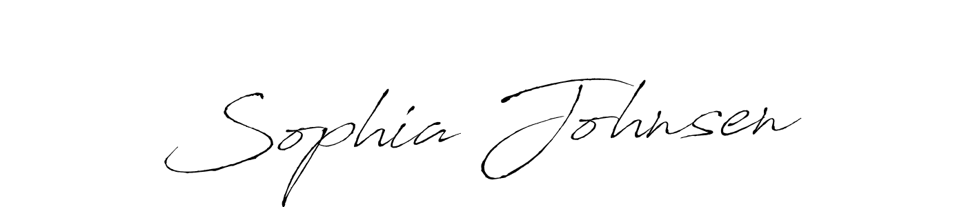 How to make Sophia Johnsen name signature. Use Antro_Vectra style for creating short signs online. This is the latest handwritten sign. Sophia Johnsen signature style 6 images and pictures png