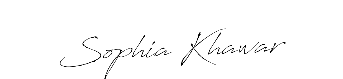 Create a beautiful signature design for name Sophia Khawar. With this signature (Antro_Vectra) fonts, you can make a handwritten signature for free. Sophia Khawar signature style 6 images and pictures png