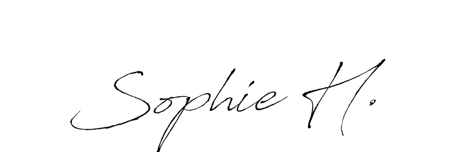 Similarly Antro_Vectra is the best handwritten signature design. Signature creator online .You can use it as an online autograph creator for name Sophie H.. Sophie H. signature style 6 images and pictures png