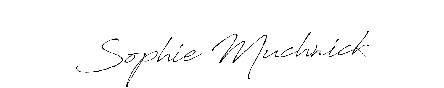 How to make Sophie Muchnick signature? Antro_Vectra is a professional autograph style. Create handwritten signature for Sophie Muchnick name. Sophie Muchnick signature style 6 images and pictures png