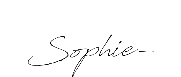 Create a beautiful signature design for name Sophie-. With this signature (Antro_Vectra) fonts, you can make a handwritten signature for free. Sophie- signature style 6 images and pictures png