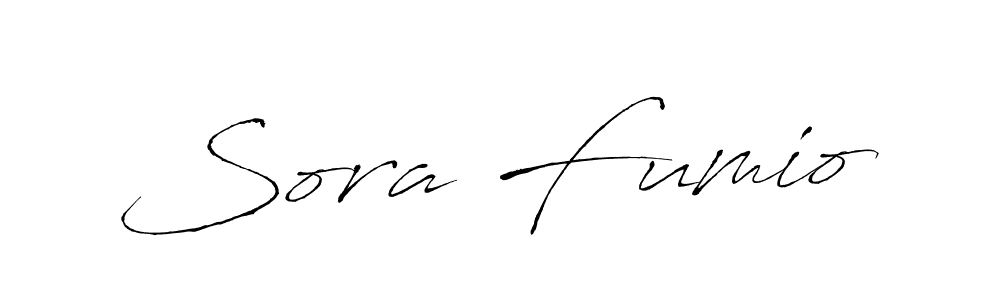 Similarly Antro_Vectra is the best handwritten signature design. Signature creator online .You can use it as an online autograph creator for name Sora Fumio. Sora Fumio signature style 6 images and pictures png