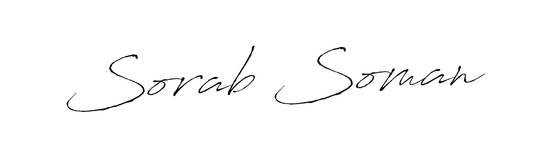 How to make Sorab Soman signature? Antro_Vectra is a professional autograph style. Create handwritten signature for Sorab Soman name. Sorab Soman signature style 6 images and pictures png