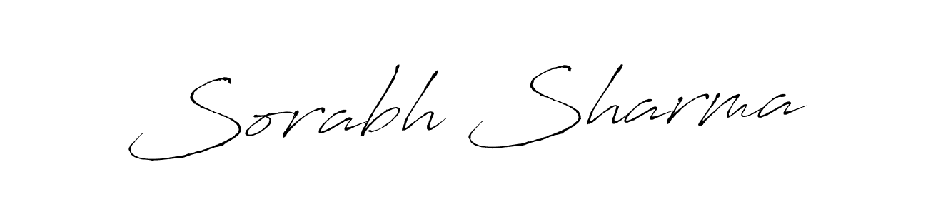 Make a beautiful signature design for name Sorabh Sharma. With this signature (Antro_Vectra) style, you can create a handwritten signature for free. Sorabh Sharma signature style 6 images and pictures png