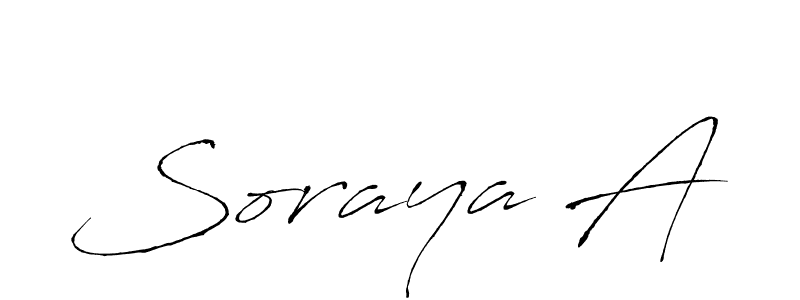 Use a signature maker to create a handwritten signature online. With this signature software, you can design (Antro_Vectra) your own signature for name Soraya A. Soraya A signature style 6 images and pictures png