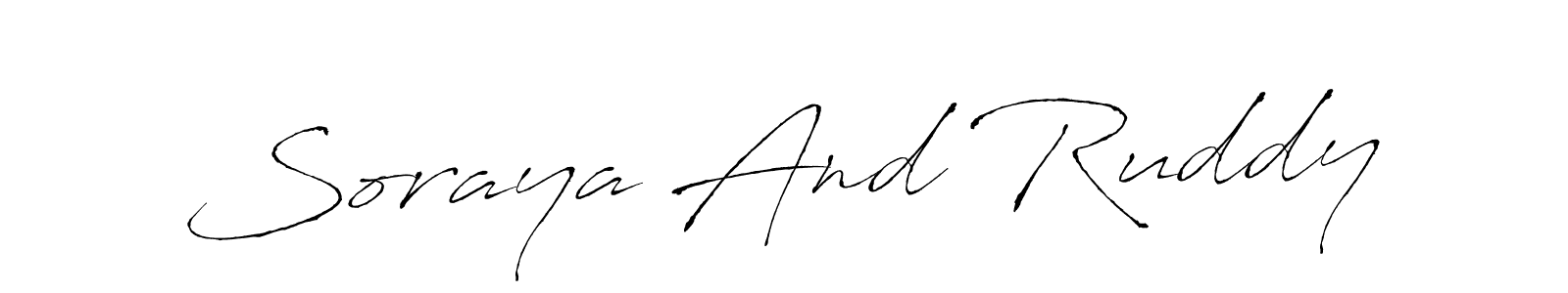 Use a signature maker to create a handwritten signature online. With this signature software, you can design (Antro_Vectra) your own signature for name Soraya And Ruddy. Soraya And Ruddy signature style 6 images and pictures png