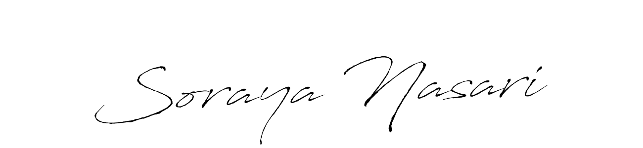 Make a beautiful signature design for name Soraya Nasari. With this signature (Antro_Vectra) style, you can create a handwritten signature for free. Soraya Nasari signature style 6 images and pictures png
