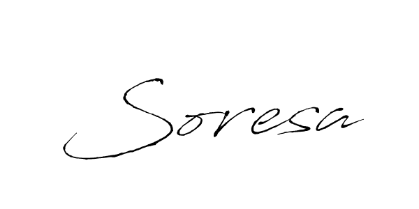 Use a signature maker to create a handwritten signature online. With this signature software, you can design (Antro_Vectra) your own signature for name Soresa. Soresa signature style 6 images and pictures png