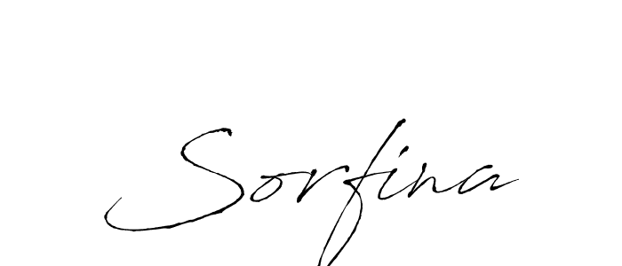 Design your own signature with our free online signature maker. With this signature software, you can create a handwritten (Antro_Vectra) signature for name Sorfina. Sorfina signature style 6 images and pictures png