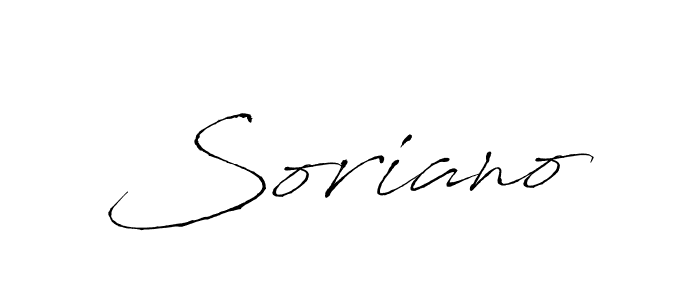 Use a signature maker to create a handwritten signature online. With this signature software, you can design (Antro_Vectra) your own signature for name Soriano. Soriano signature style 6 images and pictures png