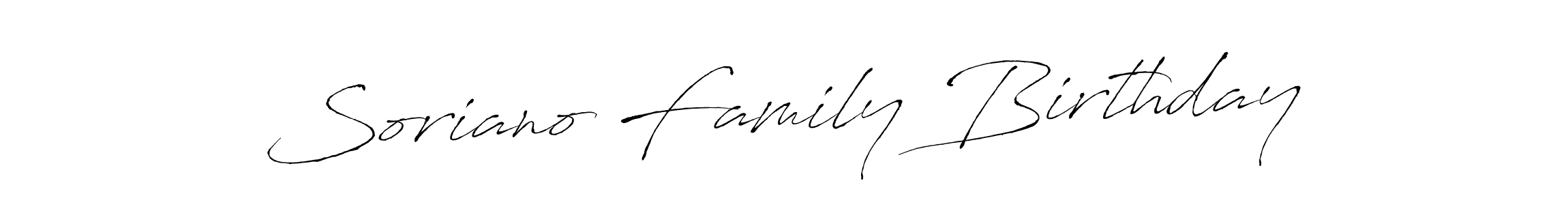if you are searching for the best signature style for your name Soriano Family Birthday. so please give up your signature search. here we have designed multiple signature styles  using Antro_Vectra. Soriano Family Birthday signature style 6 images and pictures png
