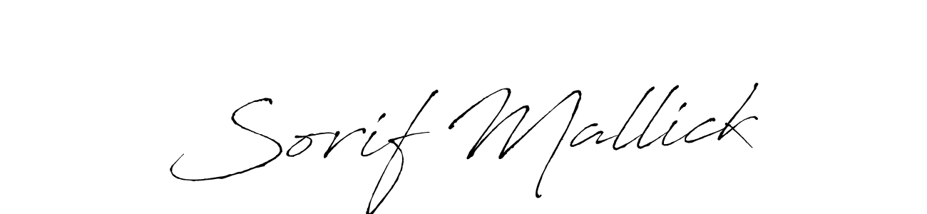 Create a beautiful signature design for name Sorif Mallick. With this signature (Antro_Vectra) fonts, you can make a handwritten signature for free. Sorif Mallick signature style 6 images and pictures png