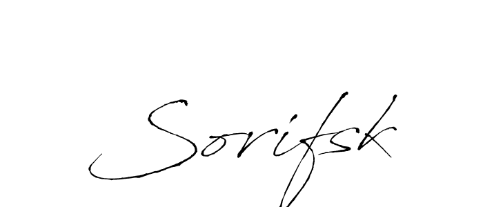 Antro_Vectra is a professional signature style that is perfect for those who want to add a touch of class to their signature. It is also a great choice for those who want to make their signature more unique. Get Sorifsk name to fancy signature for free. Sorifsk signature style 6 images and pictures png