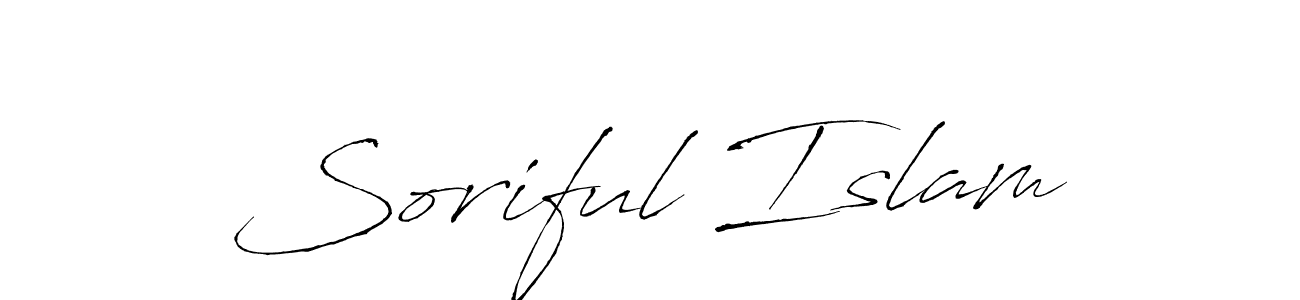 Make a beautiful signature design for name Soriful Islam. With this signature (Antro_Vectra) style, you can create a handwritten signature for free. Soriful Islam signature style 6 images and pictures png