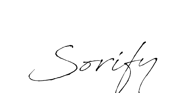 Create a beautiful signature design for name Sorify. With this signature (Antro_Vectra) fonts, you can make a handwritten signature for free. Sorify signature style 6 images and pictures png