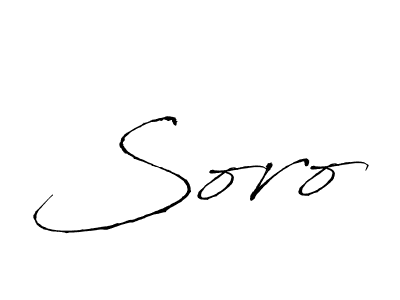 Use a signature maker to create a handwritten signature online. With this signature software, you can design (Antro_Vectra) your own signature for name Soro. Soro signature style 6 images and pictures png