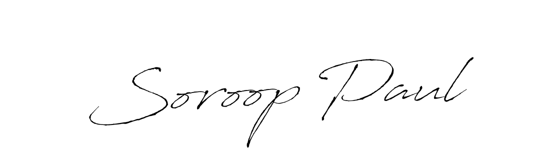 How to make Soroop Paul name signature. Use Antro_Vectra style for creating short signs online. This is the latest handwritten sign. Soroop Paul signature style 6 images and pictures png