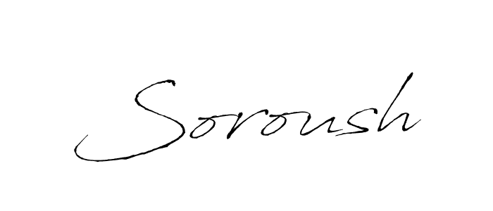 Antro_Vectra is a professional signature style that is perfect for those who want to add a touch of class to their signature. It is also a great choice for those who want to make their signature more unique. Get Soroush name to fancy signature for free. Soroush signature style 6 images and pictures png