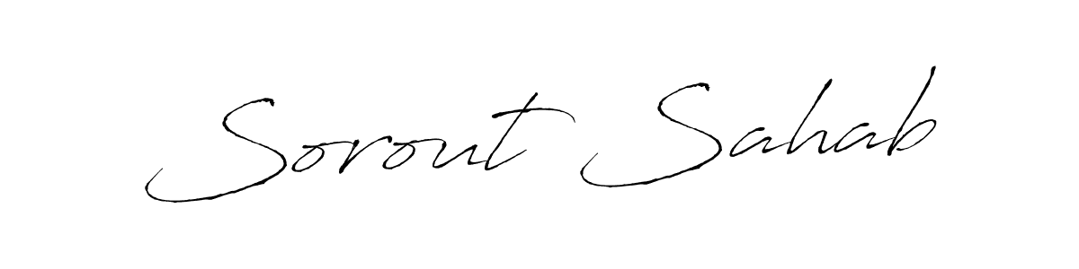 Sorout Sahab stylish signature style. Best Handwritten Sign (Antro_Vectra) for my name. Handwritten Signature Collection Ideas for my name Sorout Sahab. Sorout Sahab signature style 6 images and pictures png