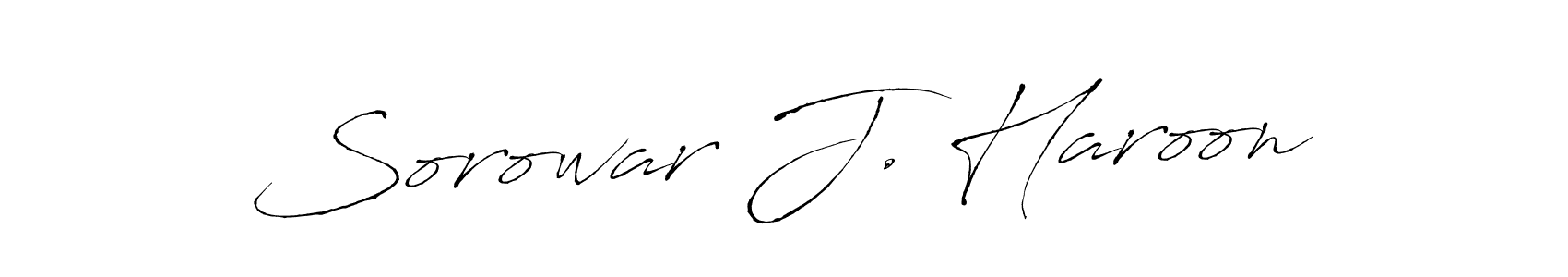 Design your own signature with our free online signature maker. With this signature software, you can create a handwritten (Antro_Vectra) signature for name Sorowar J. Haroon. Sorowar J. Haroon signature style 6 images and pictures png