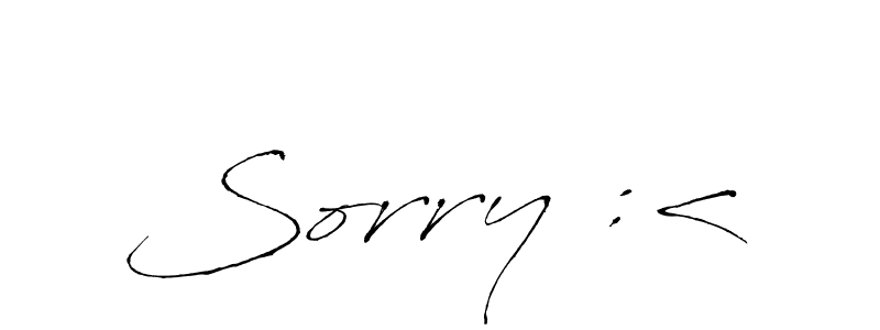 The best way (Antro_Vectra) to make a short signature is to pick only two or three words in your name. The name Sorry :< include a total of six letters. For converting this name. Sorry :< signature style 6 images and pictures png