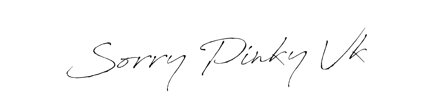 The best way (Antro_Vectra) to make a short signature is to pick only two or three words in your name. The name Sorry Pinky Vk include a total of six letters. For converting this name. Sorry Pinky Vk signature style 6 images and pictures png