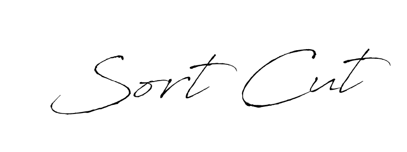 Antro_Vectra is a professional signature style that is perfect for those who want to add a touch of class to their signature. It is also a great choice for those who want to make their signature more unique. Get Sort Cut name to fancy signature for free. Sort Cut signature style 6 images and pictures png