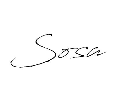 Design your own signature with our free online signature maker. With this signature software, you can create a handwritten (Antro_Vectra) signature for name Sosa. Sosa signature style 6 images and pictures png
