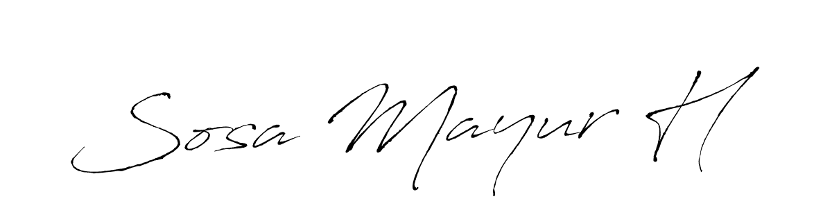 It looks lik you need a new signature style for name Sosa Mayur H. Design unique handwritten (Antro_Vectra) signature with our free signature maker in just a few clicks. Sosa Mayur H signature style 6 images and pictures png