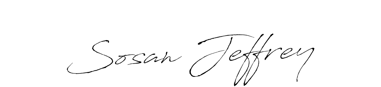 How to make Sosan Jeffrey name signature. Use Antro_Vectra style for creating short signs online. This is the latest handwritten sign. Sosan Jeffrey signature style 6 images and pictures png