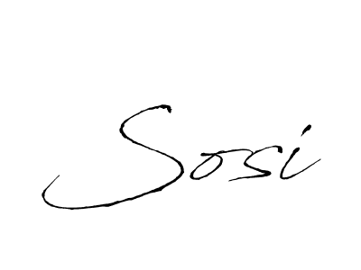 Make a beautiful signature design for name Sosi. With this signature (Antro_Vectra) style, you can create a handwritten signature for free. Sosi signature style 6 images and pictures png