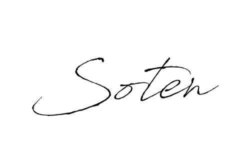 Also we have Soten name is the best signature style. Create professional handwritten signature collection using Antro_Vectra autograph style. Soten signature style 6 images and pictures png