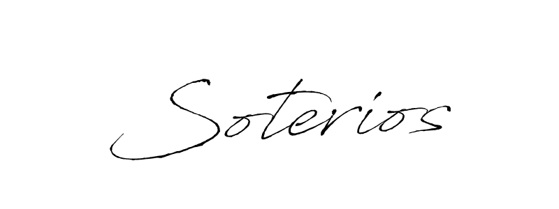 Create a beautiful signature design for name Soterios. With this signature (Antro_Vectra) fonts, you can make a handwritten signature for free. Soterios signature style 6 images and pictures png