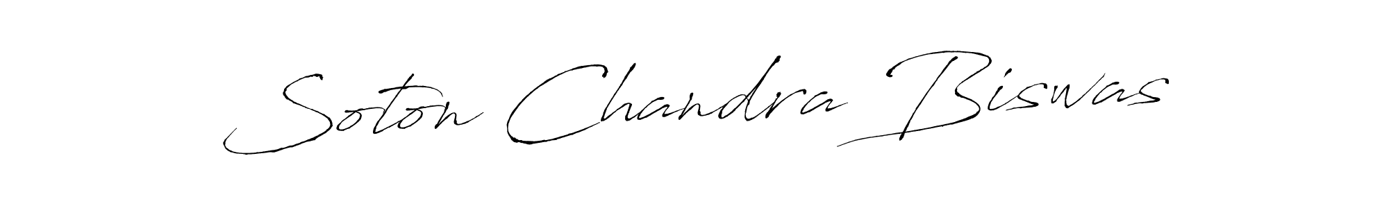 How to make Soton Chandra Biswas name signature. Use Antro_Vectra style for creating short signs online. This is the latest handwritten sign. Soton Chandra Biswas signature style 6 images and pictures png