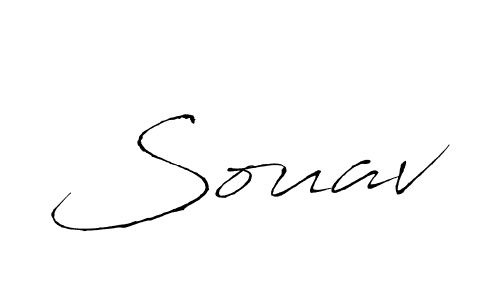 The best way (Antro_Vectra) to make a short signature is to pick only two or three words in your name. The name Souav include a total of six letters. For converting this name. Souav signature style 6 images and pictures png