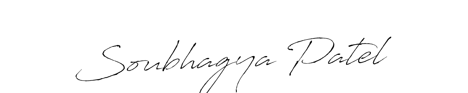 How to make Soubhagya Patel name signature. Use Antro_Vectra style for creating short signs online. This is the latest handwritten sign. Soubhagya Patel signature style 6 images and pictures png